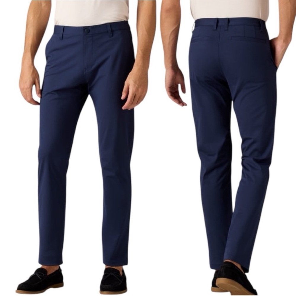 Rhone Commuter Pant Classic Straight Leg‎ Men's Sz 33 Stretch Zip Pocket Blue